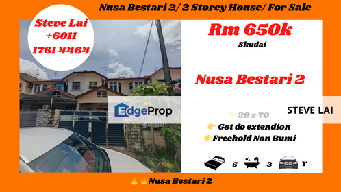 Nusa Bestari 2/ 2 Storey House/ For Sale, Johor, Skudai