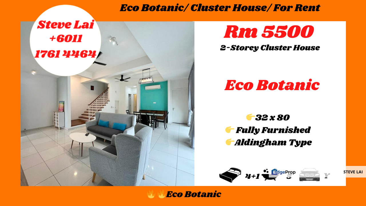 Eco Botanic/ Cluster House/ For Rent, Johor, Nusajaya