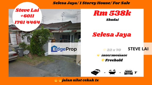 Selesa Jaya/ 1 Storey House/ For Sale, Johor, Skudai