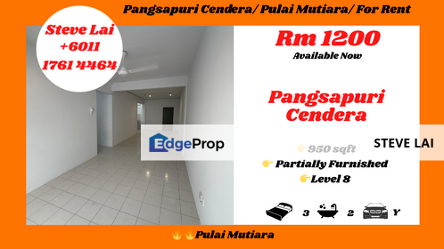 Pangsapuri Cendera/ Pulai Mutiara/ For Rent, Johor, Gelang Patah
