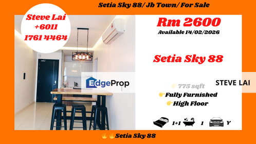 Setia Sky 88/ Jb Town/ For Rent, Johor, Johor Bahru