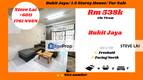 Bukit Jaya/ 1.5 Storey House/ For Sale, Johor, Ulu Tiram
