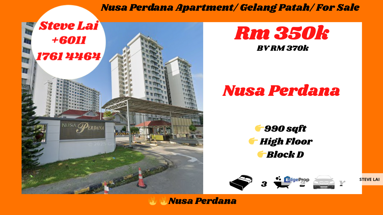 Nusa Perdana Apartment/ Gelang Patah/ For Sale, Johor, Gelang Patah