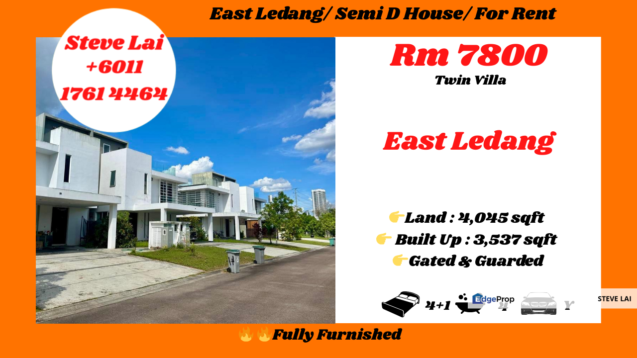 East Ledang/ Semi D House/ For Rent, Johor, Nusajaya