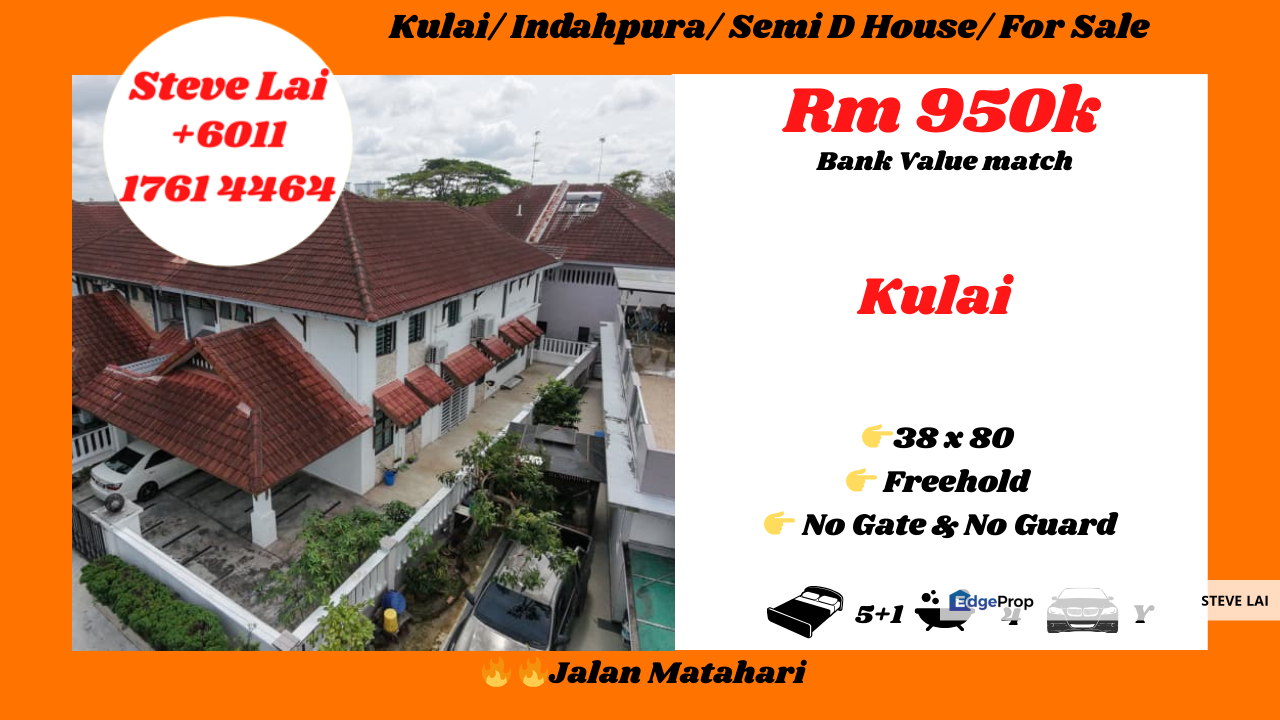 Kulai/ Indahpura/ Semi D House/ For Sale, Johor, Kulai