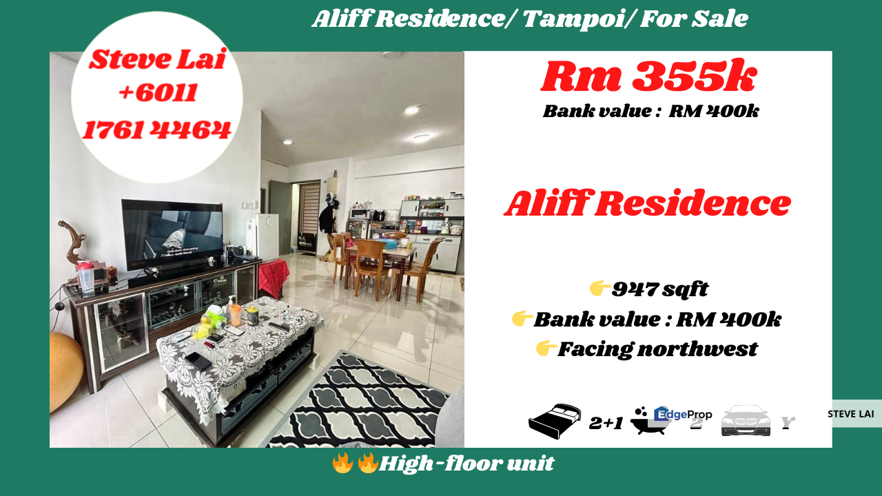 Aliff Residence/ Tampoi/ For Sale, Johor, Johor Bahru