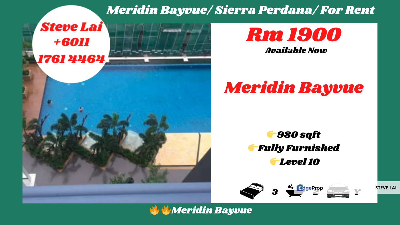 Meridin Bayvue/ Sierra Perdana/ For Rent, Johor, Masai