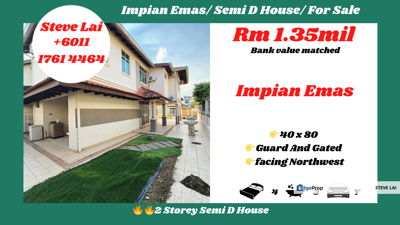 Impian Emas/ Semi D House/ For Sale, Johor, Skudai