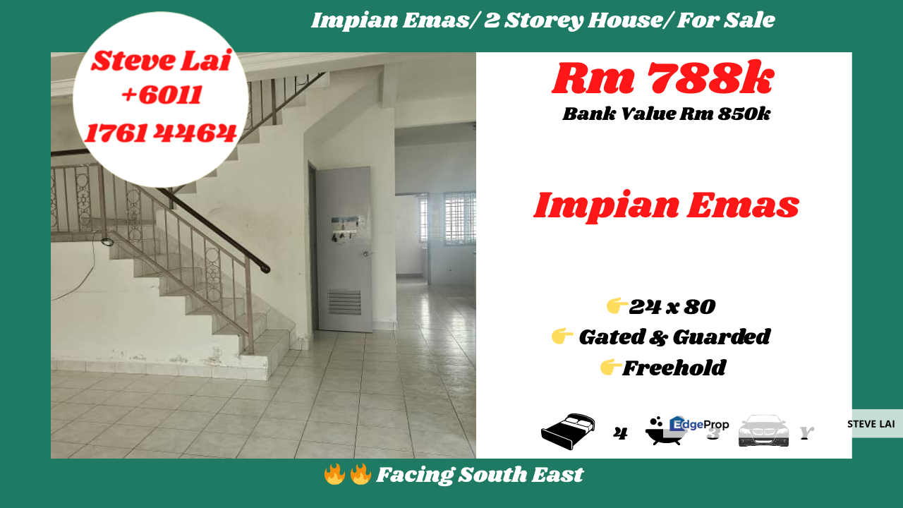 Impian Emas/ 2 Storey House/ For Sale, Johor, Skudai
