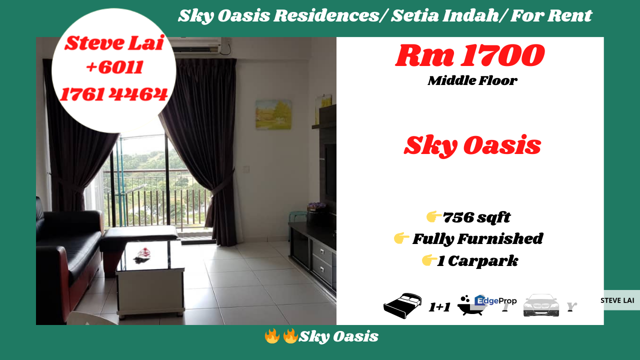 Sky Oasis Residences/ Setia Indah/ For Rent, Johor, Johor Bahru