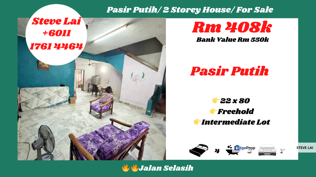 Pasir Putih/ 2 Storey House/ For Sale, Johor, Pasir Gudang