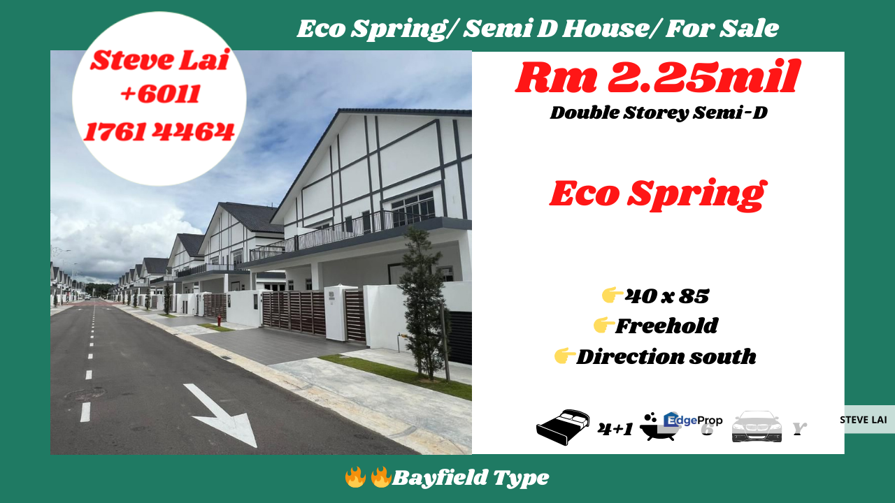 Eco Spring/ Semi D House/ For Sale, Johor, Johor Bahru