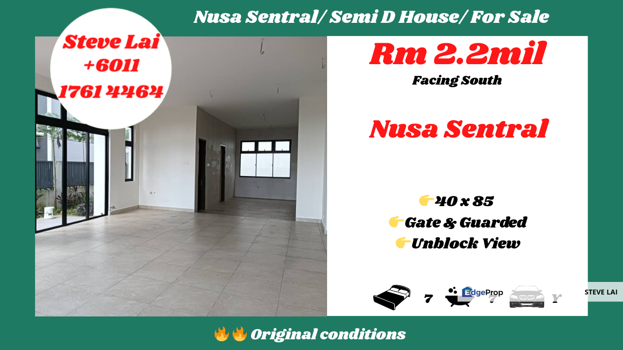 Nusa Sentral/ Semi D House/ For Sale, Johor, 