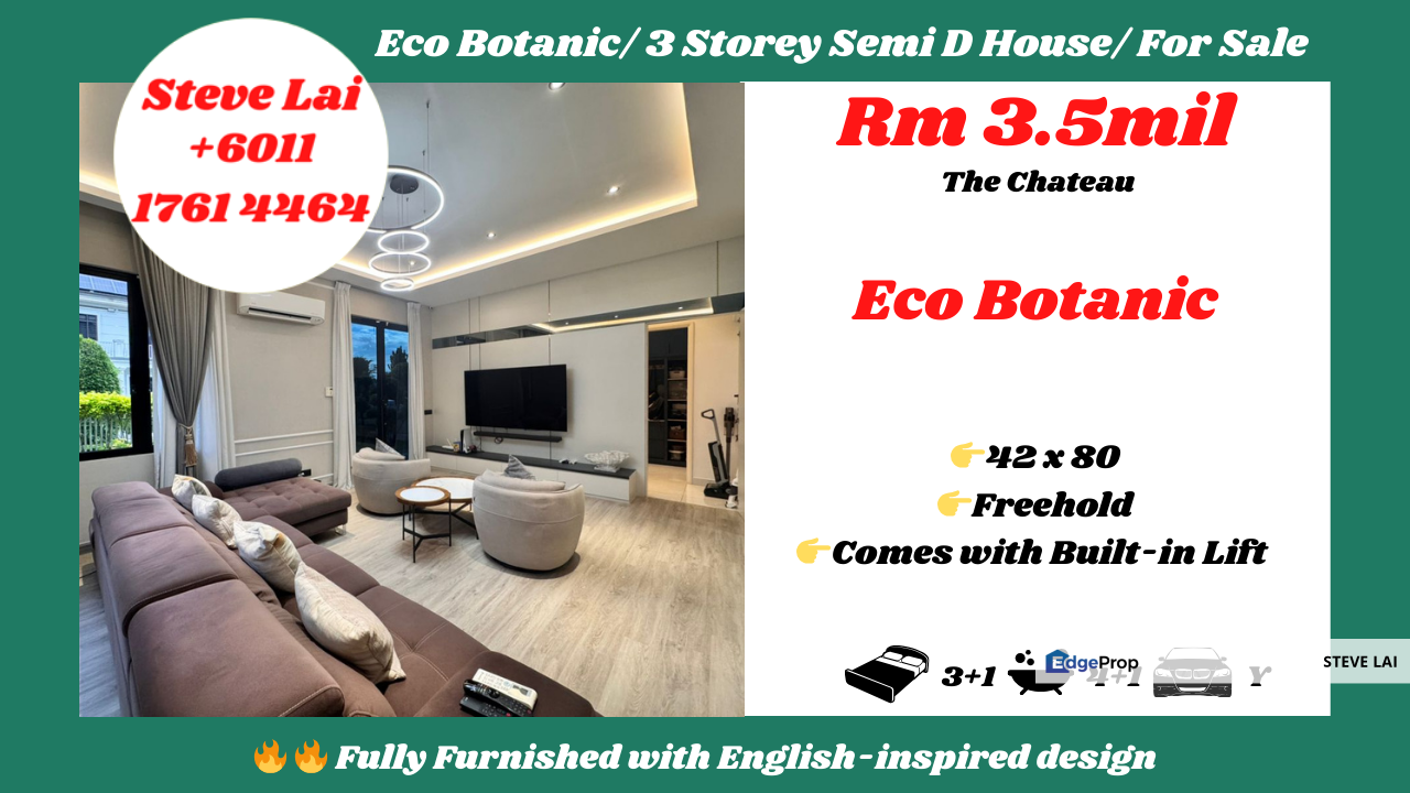 Eco Botanic/ 3 Storey Semi D House/ For Sale, Johor, Nusajaya