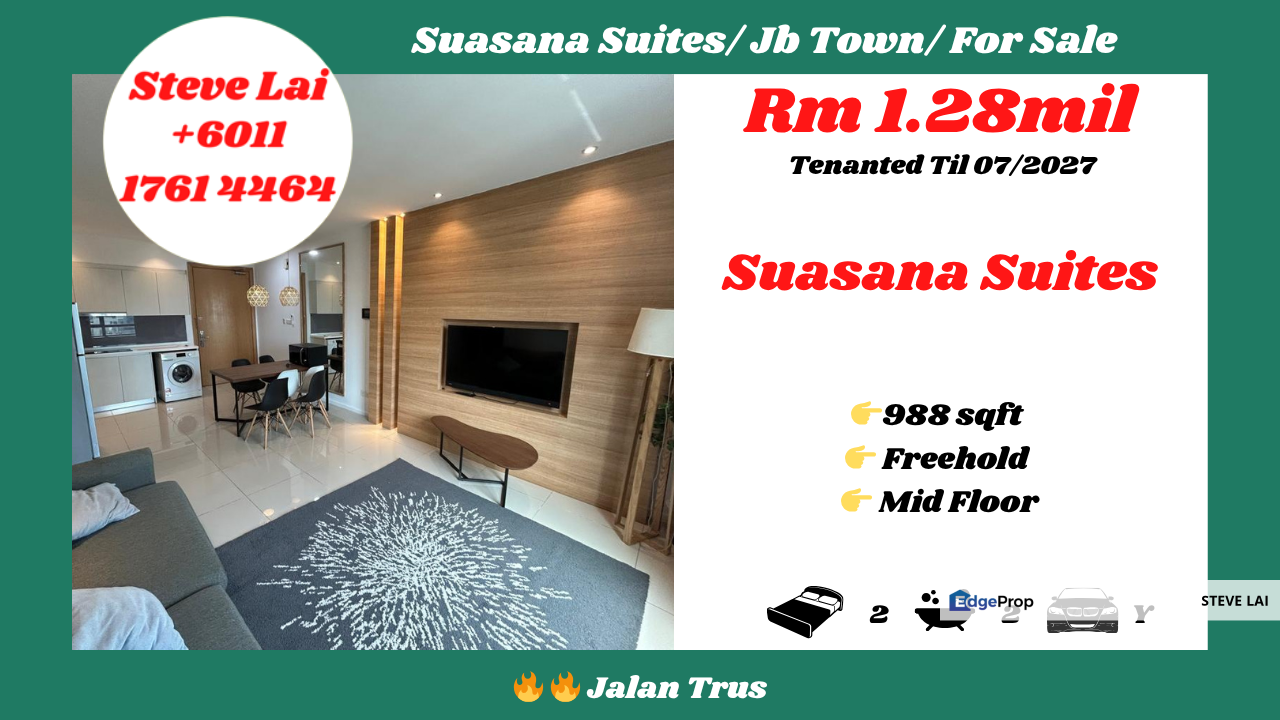 Suasana Suites/ Jb Town/ For Sale, Johor, Johor Bahru