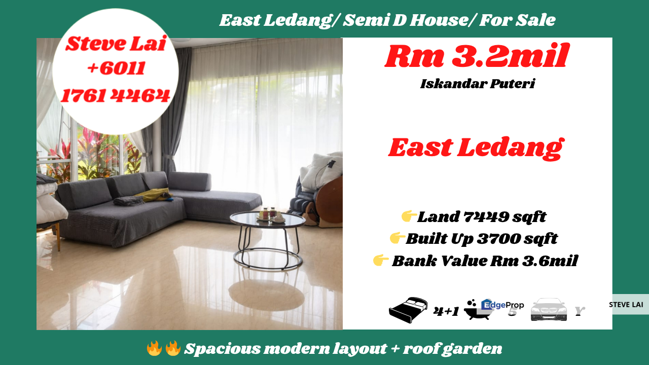 East Ledang/ Semi D House/ For Sale, Johor, Nusajaya