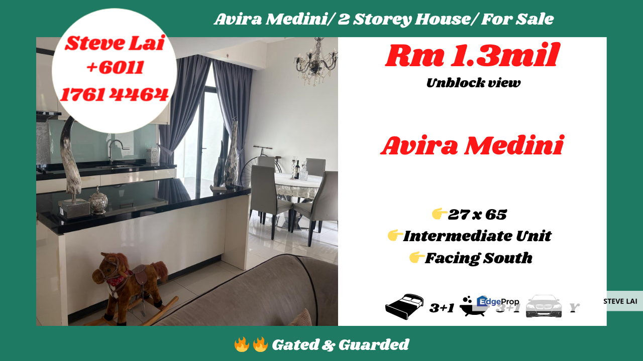Avira Medini/ 2 Storey House/ For Sale, Johor, Nusajaya