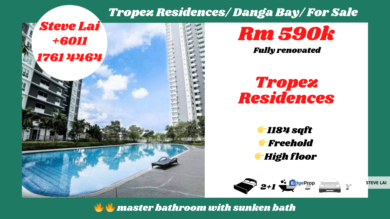 Tropez Residences/ Danga Bay/ For Sale, Johor, Johor Bahru