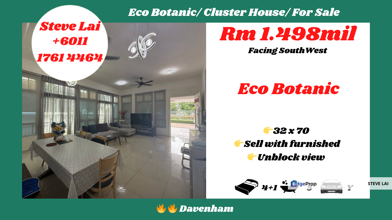 Eco Botanic/ Cluster House/ For Sale, Johor, Nusajaya