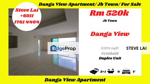 Danga View Apartment/ Jb Town/ For Sale, Johor, Johor Bahru