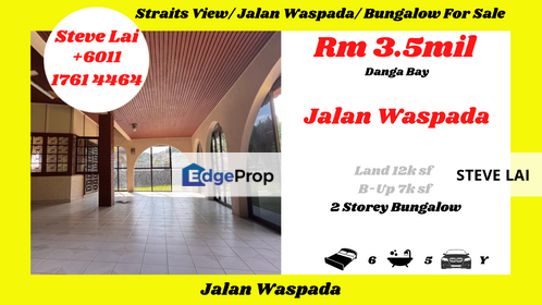  Straits View/ Jalan Waspada/ Bungalow For Sale, Johor, Johor Bahru