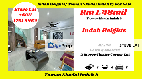 Indah Heights/ Taman Skudai Indah 2/ For Sale, Johor, Skudai