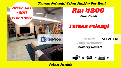 Taman Pelangi/ Jalan Jingga/ For Rent, Johor, Johor Bahru