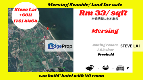 Mersing Seaside/ land for sale, Johor, Mersing