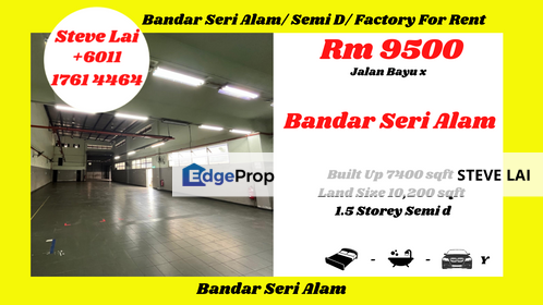  Bandar Seri Alam/ Semi D/ Factory For Rent, Johor, Masai