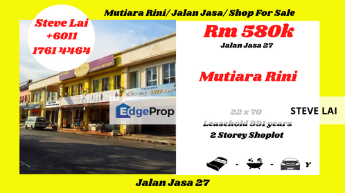 Mutiara Rini/ Jalan Jasa/ Shop For Sale, Johor, Skudai