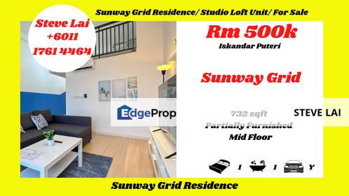 Sunway Grid Residence/ Studio Loft Unit/ For Sale, Johor, 