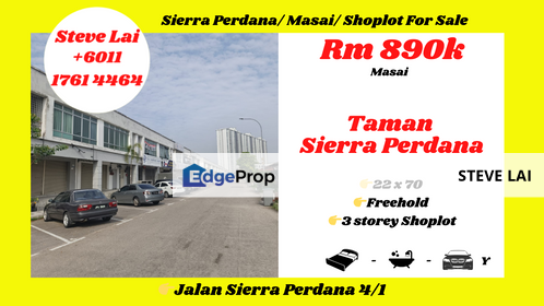 Sierra Perdana/ Masai/ Shoplot For Sale, Johor, Masai