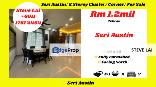 Seri Austin/ 2 Storey Cluster/ Corner/ For Sale, Johor, Johor Bahru