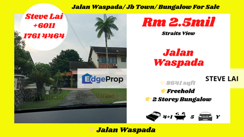 Jalan Waspada/ Jb Town/ Bungalow For Sale, Johor, Johor Bahru