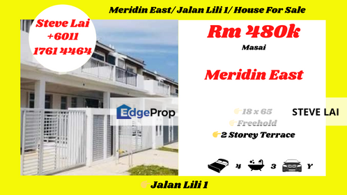 Meridin East/ Jalan Lili 1/ House For Sale, Johor, Pasir Gudang