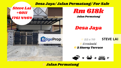 Desa Jaya/ Jalan Permatang/ House For Sale, Johor, Johor Bahru