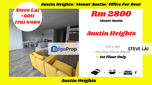 Austin Heights/ Mount Austin/ Office For Rent, Johor, Johor Bahru