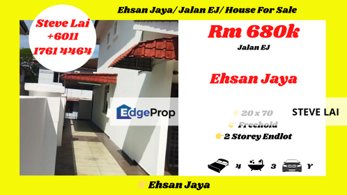 Ehsan Jaya/ Jalan EJ/ House For Sale, Johor, Johor Bahru