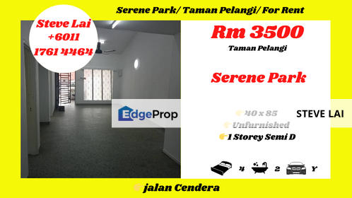  Serene Park/ Taman Pelangi/ For Rent, Johor, Johor Bahru