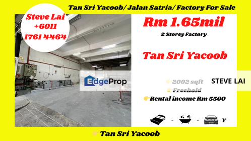 Tan Sri Yacoob/ Jalan Satria/ Factory For Sale, Johor, Skudai