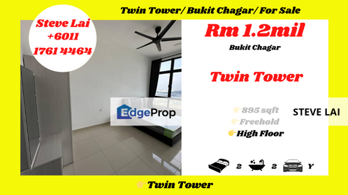 Twin Tower/ Bukit Chagar/ For Sale, Johor, Johor Bahru