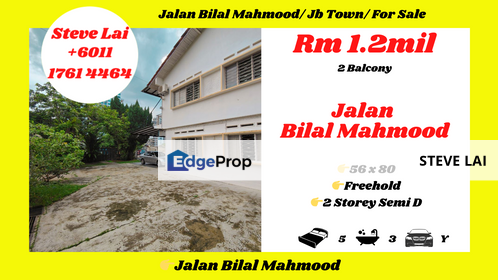 Jalan Bilal Mahmood/ Jb Town/ For Sale, Johor, Johor Bahru