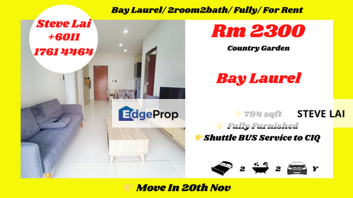 Bay Laurel/ 2room2bath/ Fully/ For Rent, Johor, Johor Bahru