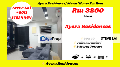 Ayera Residences/ Masai/ House For Rent, Johor, Masai