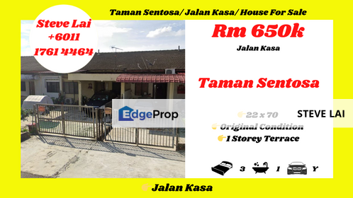 Taman Sentosa/ Jalan Kasa/ House For Sale, Johor, Johor Bahru