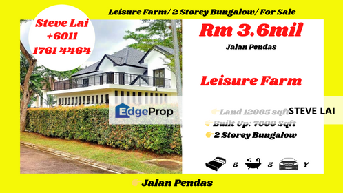 Leisure Farm/ 2 Storey Bungalow/ For Sale, Johor, Gelang Patah