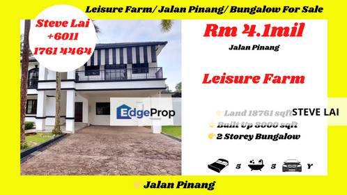 Leisure Farm/ Jalan Pinang/ Bungalow For Sale, Johor, Gelang Patah