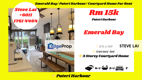 Emerald Bay/ Puteri Harbour/ Courtyard Home For Rent, Johor, Johor Bahru