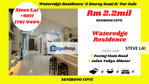 Wateredge Residence/ 2 Storey Semi D/ For Sale, Johor, Masai