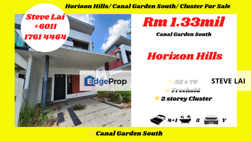 Horizon Hills/ Canal Garden South/ Cluster For Sale, Johor, 